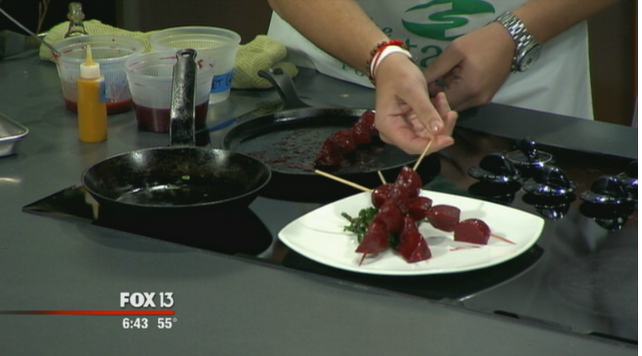 Click to see a Sustainable Buzz dish prepared on TV!